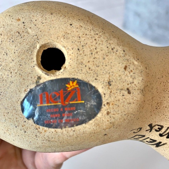 VTG Netzi Bird Dove Pottery Figurine Mexico Floral Corcho Hand Made - Picture 6 of 11